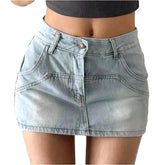 Ultrakurzer urbaner Jeansrock